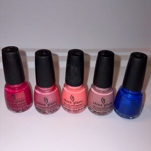 China Glaze Nail Polish Set - Pink and Blue
